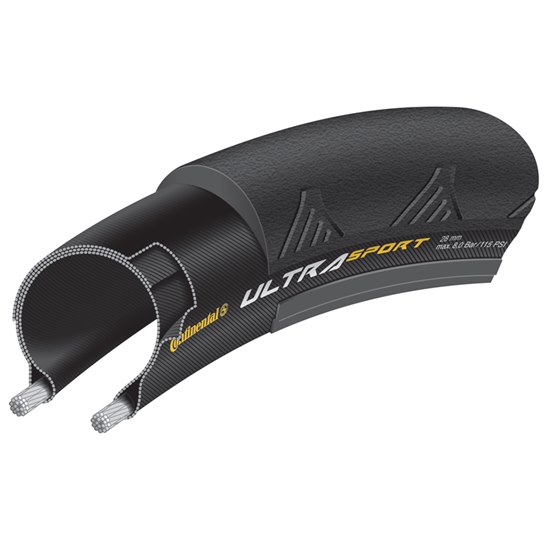 Continental Ultra Sport Tyre in Black (Folding) 700c