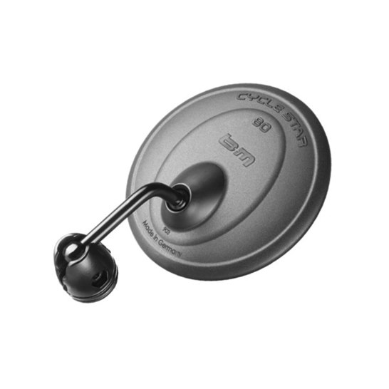 Busch+Müller Cycle Star 80mm Short Curved Stem Bicycle Mirror