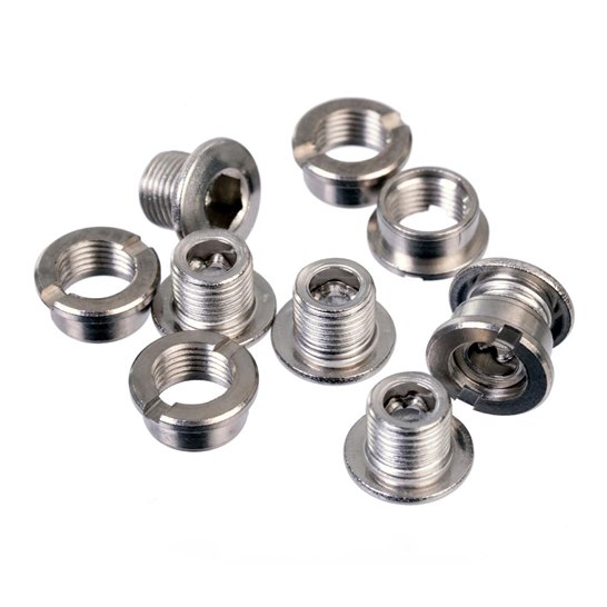 Stainless Chainring Bolts Silver 8.5mm double