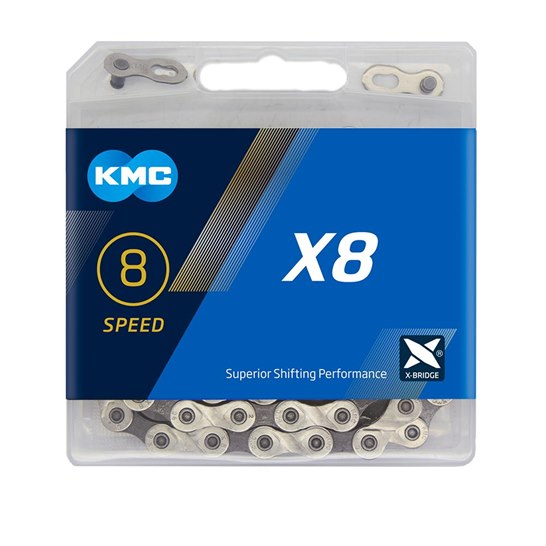 KMC X8 Silver/Grey Chain 114L