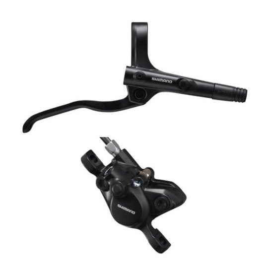 Shimano BR-MT200 / BL-MT200 Bled Brake Lever/Post Mount Calliper, Black, Front Right