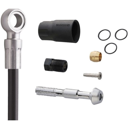 Shimano XTR/Xt/SLX SM-BH90 Disc Brake Cuttable Hose, Straight Banjo, Rear, Black